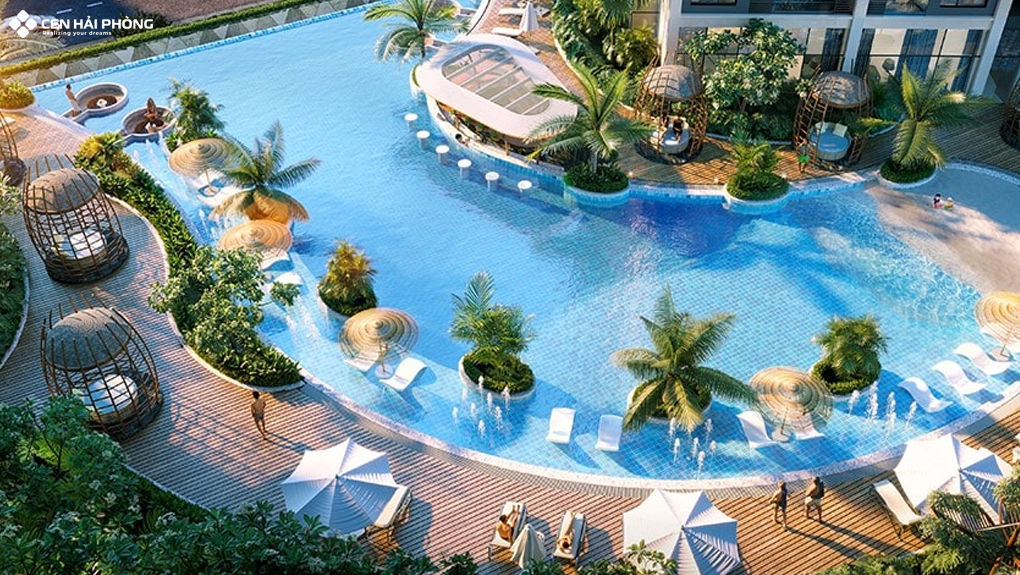 Bể bơi 4 mùa dự án Rose Residence Bể bơi vô cực 4 mùa dự án Rose Residence