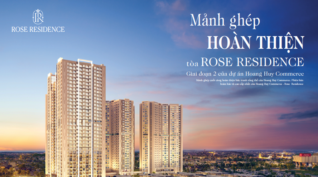 Tòa Rose Residence Hoàng Huy Commerce Tòa Rose Residence giai đoạn 2 của dự án Hoàng Huy Commerce