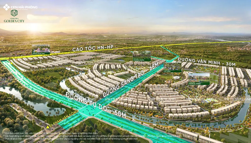 Sơ đồ vị trí dự án Vinhomes Dương Kinh