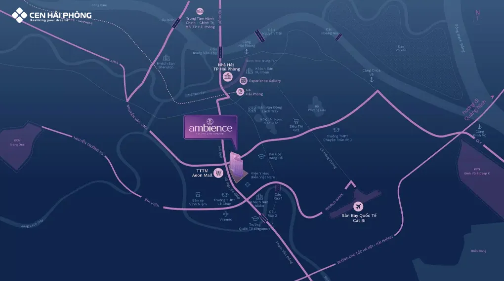 Vị trí dự án The Ambience Hải Phòng Vị trí dự án The Ambience Gamuda Land Hải Phòng