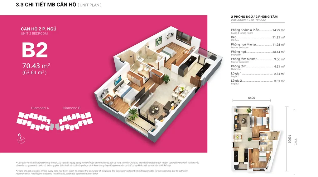 Layout thiết kế căn hộ 2 phòng ngủ 70m2, loại B2, tòa Diamond A dự án chung cư Gem Park Hải Phòng Layout thiết kế căn hộ 2 phòng ngủ 70m2 , loại B2, tòa Diamond A dự án Gem Park Hải Phòng.